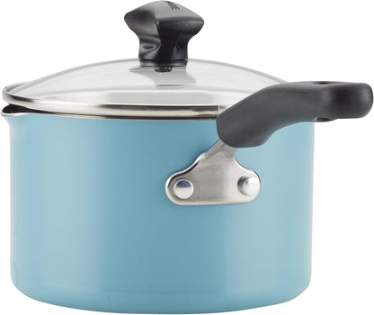 Cookstart Aluminum Diamondmax Nonstick Cookware Set, Kitchen Essentials, 15-Piece, Aqua10