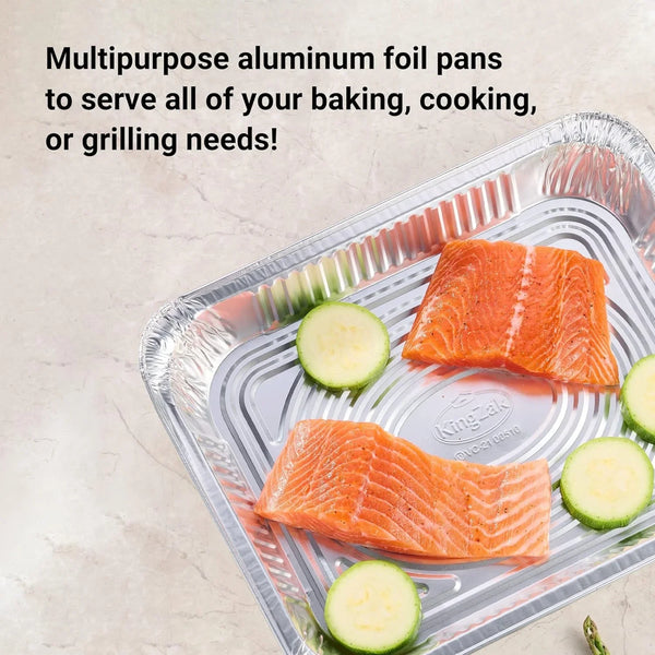 Aluminum Pans Half Size, 9X13, Extra Heavy Duty Disposable Foil Pans for Baking (30 Pack) Roasting & Chafing, Deep Tin Foil Bakeware, Steam Table Tray, Cookware, Food Prepping, Cake & Oven Pan4