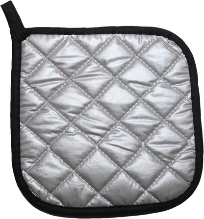 5 PCS Pot Holders for Kitchen, Cotton Potholers with Great Heat Resistance, Hot Pads, Trivets for Cooking and Baking Black3
