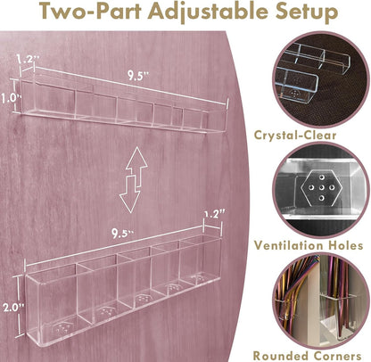 Acrylic Straw Holder for Cabinet Door - Child-Safe Organizer & Dispenser with Smooth Rounded Edges for Kitchen Accessories Storage, Adhesive Circles Included (Clear Transparent)4