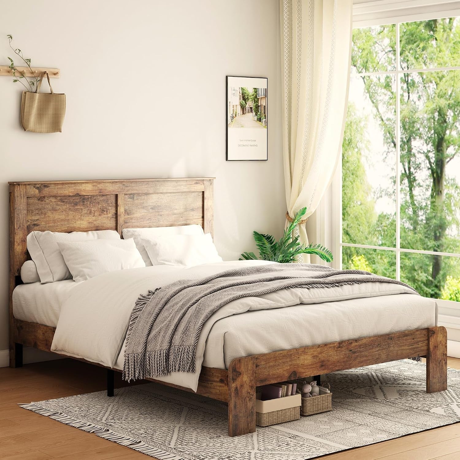 wood-queen-size-bed-frame-with-headboard-and-footboard-dark-brown