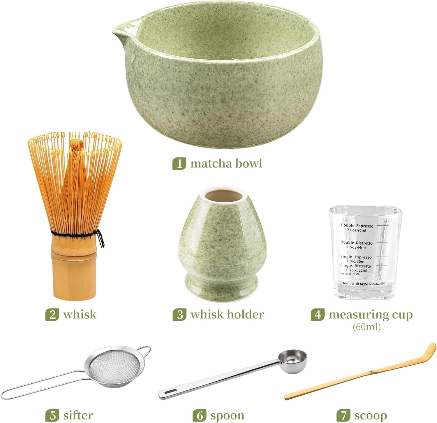 matcha-whisk-set-with-bowl-ceramic-matcha-making-kit-includes-bamboo-whisk-chasen-holder-stand-powder-starter-sifter-scoop-measuring-spoon-cup-tea-tools-for-ceremony-mottled-green