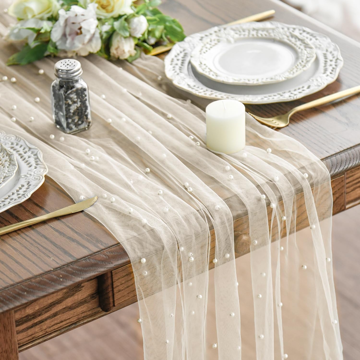 pearl-beige-gauze-table-runner-120-inch-10ft-seasonal-sheer-dining-holiday-wedding-birthday-baby-shower-table-decor-for-home-party