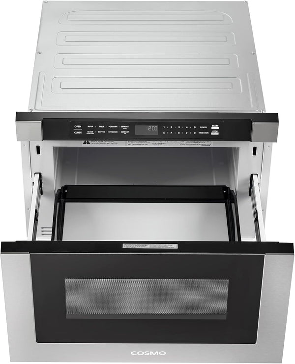 24 In. Haven Coll 1.2 Cu. Ft. Built-In Microwave Drawer, Stainless Steel |  COS-12MWDSS-NH Touch Controls, 11 Power Levels, 1000W, Child Lock Function, Defrost Functions, Automatic Presets7