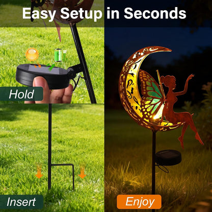 Solar Fairy Garden Lights Outdoor Yard Decor Gifts for Women Mom Grandma6