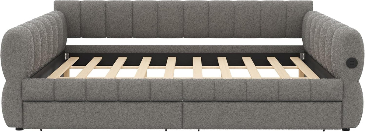 king-daybed-with-usb-king-corner-bed-upholstered-bed-frame-with-2-drawers-for-kids-teens-adults-lambswool-gray