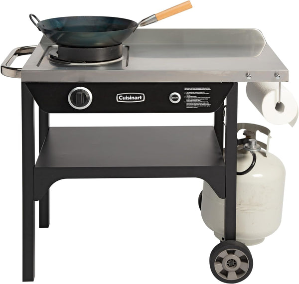 Outdoor Wok Station with Rear Wheels, 14" Steel Pan, 50,000 BTU1