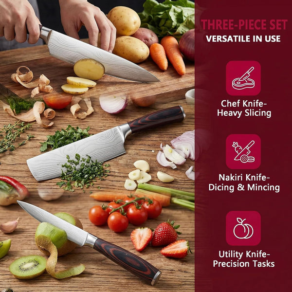 Professional 8 Inch Chef Knife Set,High Carbon Steel Kitchen Knives5