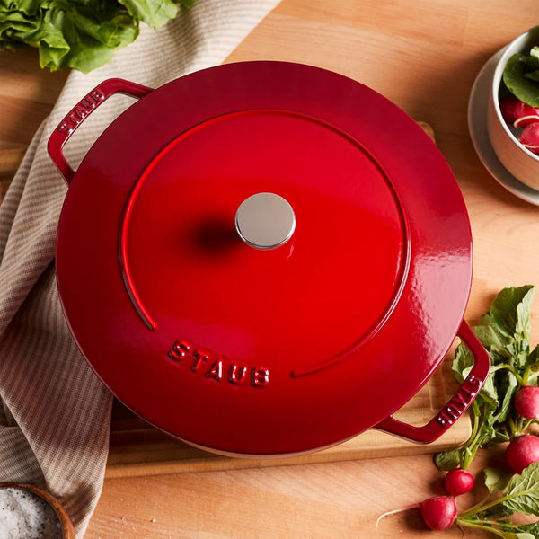 Staub Cast Iron Essential French Oven, Dutch Oven, 5-Quart, Serves 5-6, Made in France - Cherry6
