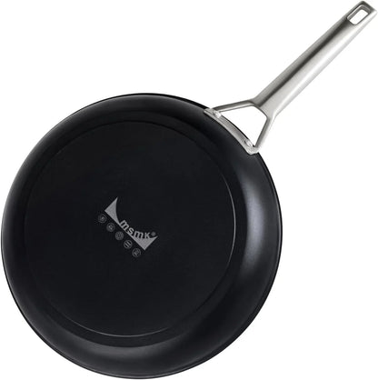 7 Inch Small Nonstick Frying Pan with Lid, Egg Omelet Skillet | Non Toxic, Even Heating, Easy Clean, Dishwasher & Oven Safe, Suitable for Gas & Electric & Induction Stoves, Stainless Steel2