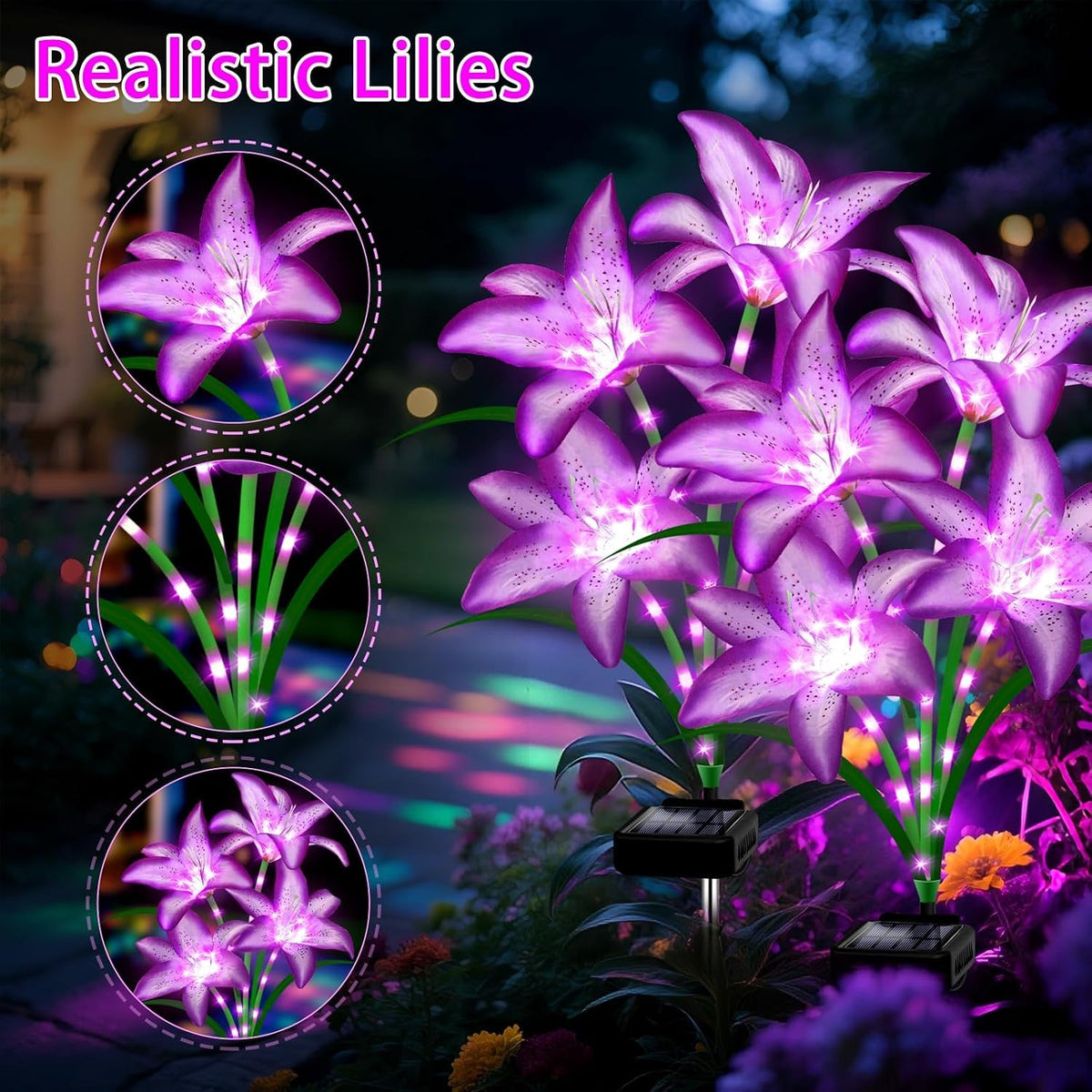 solar-lights-outdoor-gift-for-women-mom-grandma-wife-daughter-4-pack-16-solar-purple-lily-flower-lights-solar-flower-light-waterproof-outside-decor-stake-light-for-landscape-yard-patio-lawn-garden