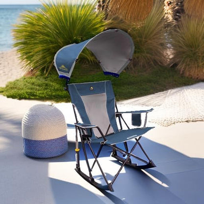 Sunshade Rocker Outdoor Rocking Chair with Canopy2