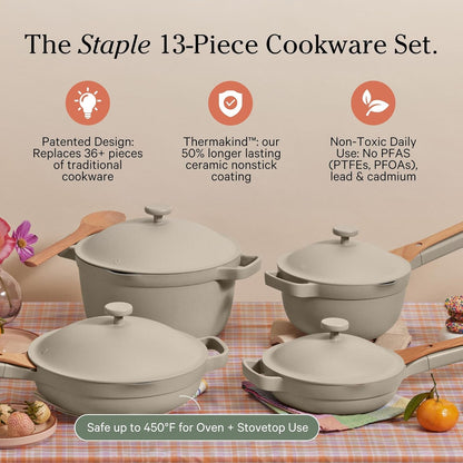 Our Place Cookware Set, 13-Piece Ceramic Nonstick Pots & Pans with Utensils | Ceramic Cookware Set with Always Pan, Perfect Pot & Spatulas; Induction & Oven Safe to 450°F, Non-Toxic Cookware2
