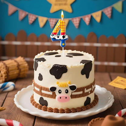 Birthday Number Candles, Cartoon Story Number Candles, Cartoon Cake Decorations, Birthday Decoration Supplies, Suitable for Party Celebrations (4)4