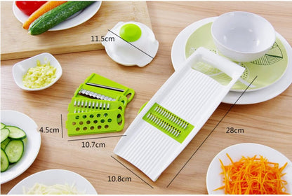 Multifunction Vegetable Slicer with 5 Blades, ABS Stainless Steel5