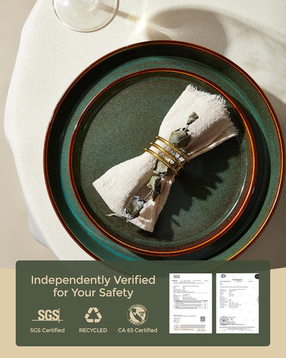 Ceramic Plates and Bowls Sets for 4, 12Pcs Dinnerware Sets, Dish Set5