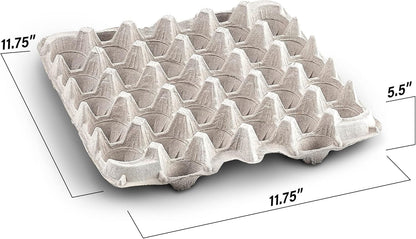 Biodegradable Pulp Fiber Egg Flats - 15 Pieces for Storing up to 30 Large or Small Eggs/Egg Crates That Make a Great Home for Roach Colony by3