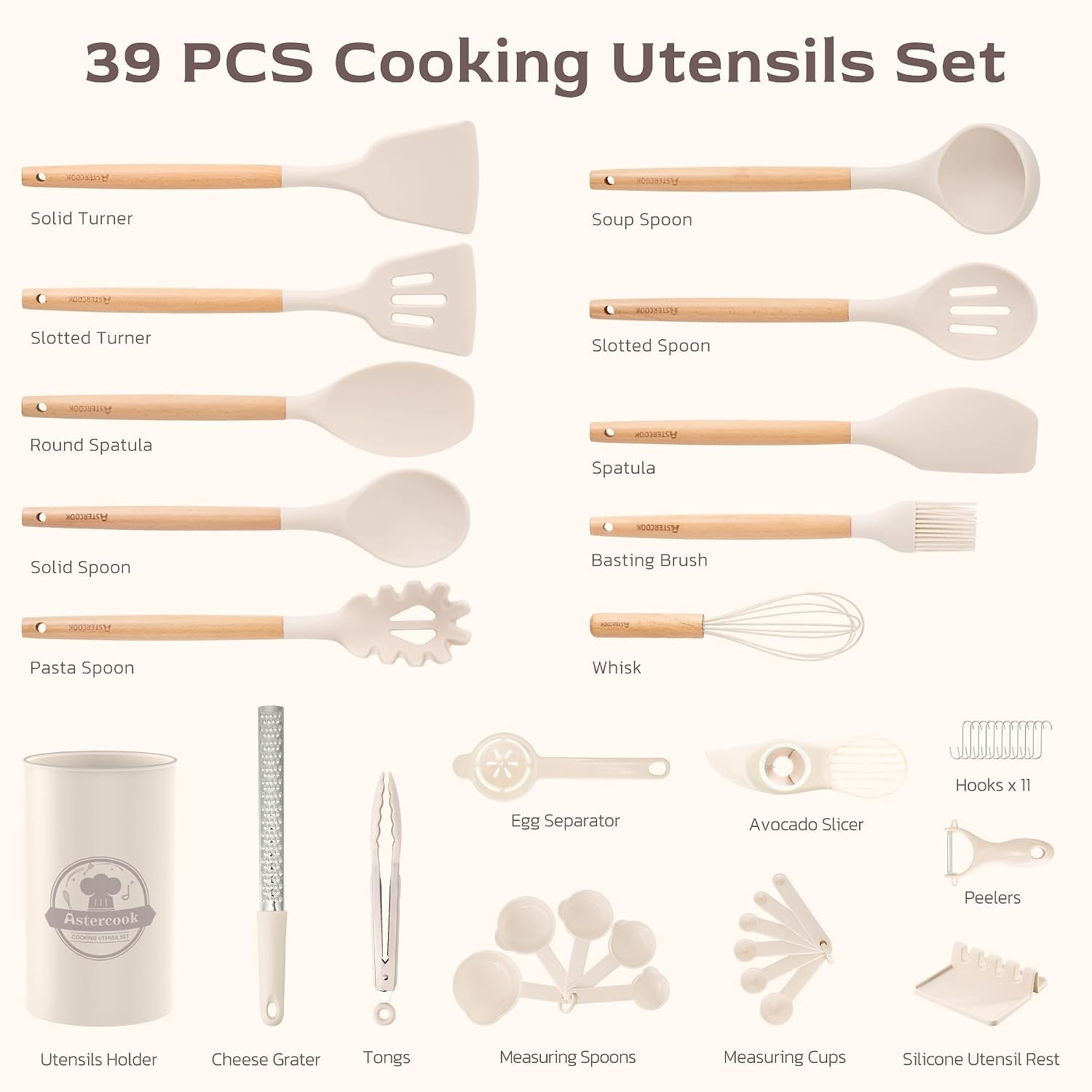 kitchen-utensils-set-39-pcs-silicone-cooking-utensils-set-with-wooden-handle-446-f-heat-resistant-food-grade-utensil-sets-bpa-free-kitchen-gadgets-tools-set-for-nonstick-cookware-cream