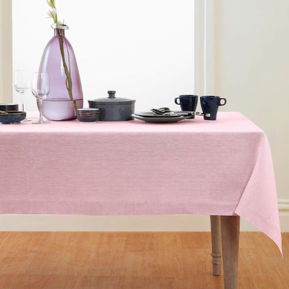 100% Pure Linen Tablecloth Pink Rectangular, Athena 60 X 90 In1