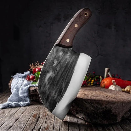 Meat Cleaver,Cleaver Knife Full Tang Butcher Knife Set Handmade Forged High-Carbon Clad Steel Kitchen Knives Cleaver Filleting Slicing Cutter1