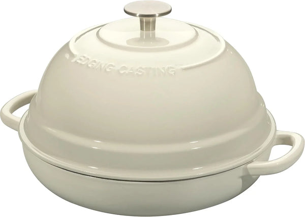 Enameled Cast Iron Dutch Oven Pot with Lid, round Bread Oven for Homemade Sourdough Bread Baking, 6 Quart, White2