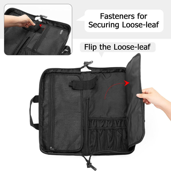 Chef Knife Bag with Lockhole & 17 + 6 Slots, up to 17.5 In, Bag Only3