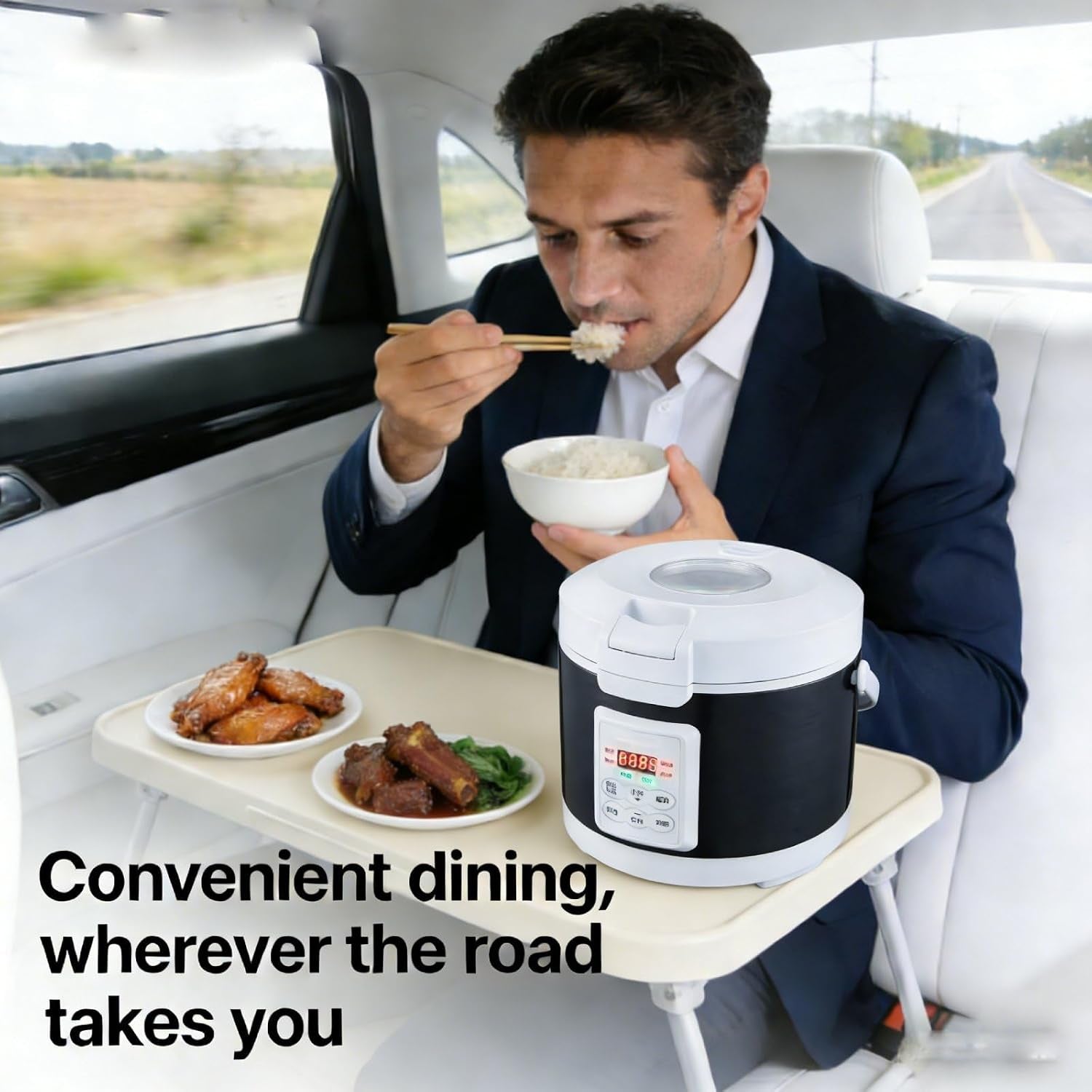 12v-24v-rice-cooker-3l-multifunctional-portable-rice-stove-for-car-truck-with-steam-tray-heating-and-keep-warm-function-dark-blue30ac