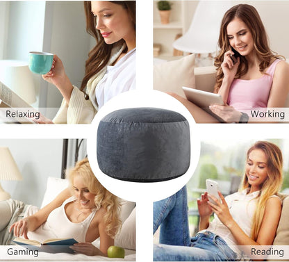 3 Ft Bean Bag Chair,Bean Bag Chairs for Living Room,3 Foot,Dark Grey | Bean Bag Chairs for Adults,Memory Foam Filling,Beanbag with Filler Included,Soft Velvet Cover,Pocket & Pull-Handle9