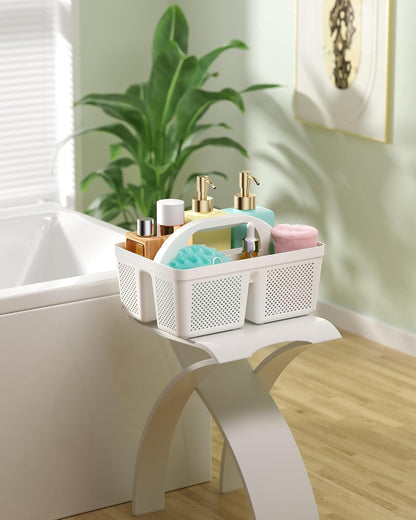 Portable Shower Caddy with Handle - 4 PCS, Bpa-Free, White9