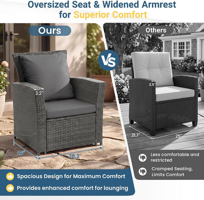 Patio Furniture Set, Wicker Outdoor Furniture for All Weather6