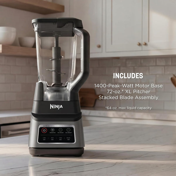 Ninja Professional plus Blender, Auto-Iq, 1400W, 72Oz Pitcher, BN701 | 1400 Peak-Watt Motor, 3 Auto-Iq Presets for Smoothies, Frozen Drinks & Ice Cream. Total Crushing Blades. Dishwasher Safe.7
