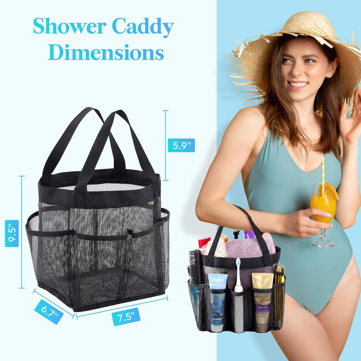 mesh-shower-caddy-portable-dorm-room-essentials-1-pack-black