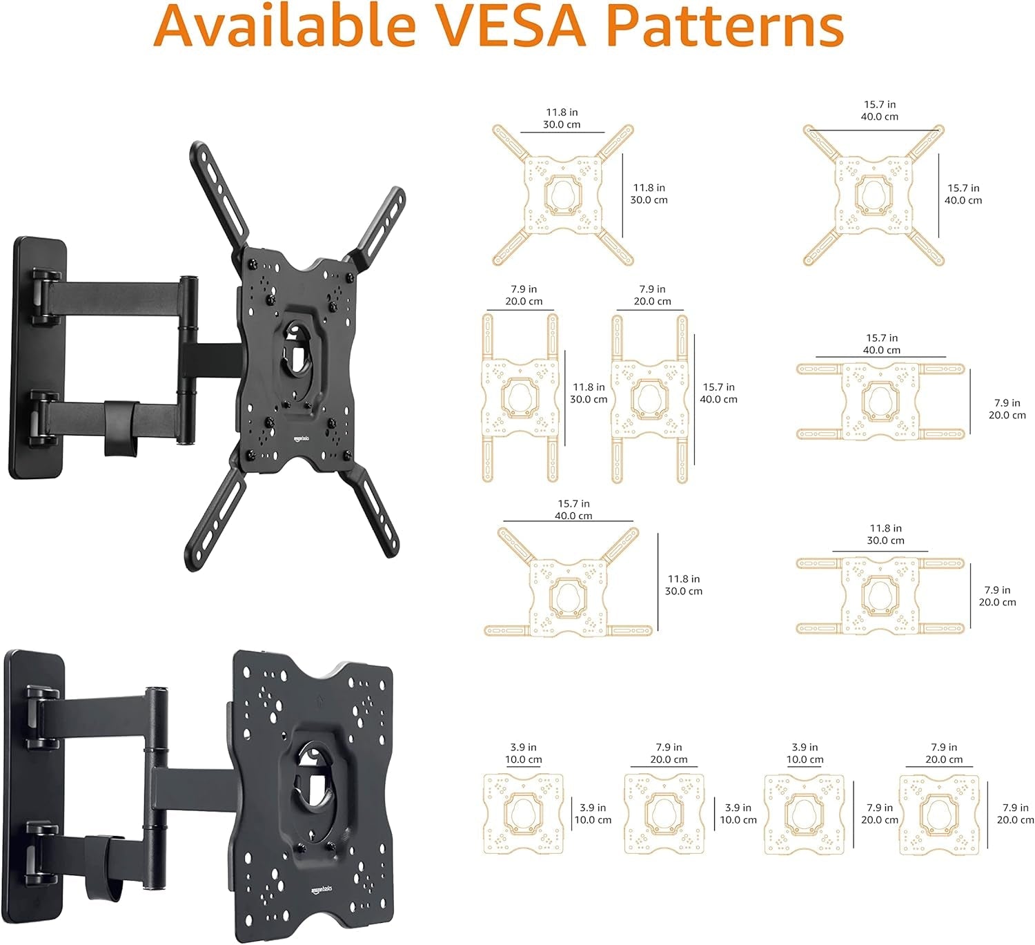 full-motion-articulating-tv-wall-mount-with-swivel-and-tilt-for-26-to-55-tvs-and-flat-panels-up-to-80-lbs-vesa-compatible-single-stud-black