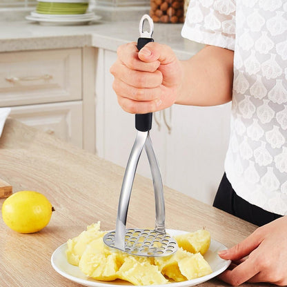 Heavy Duty Stainless Steel Potato Masher, Professional Integrated Masher Kitchen Tool & Food Masher/Potato Smasher with Silicone Handle, Perfect for Bean, Vegetable, Fruits, Avocado, Meat6
