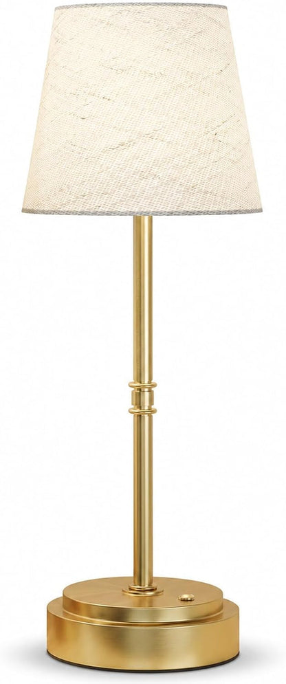Rechargeable Cordless Table Lamp, Nightstand to End Table,Gold,1 Pack1