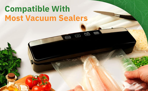 11" X 25' Vacuum Sealer Rolls, 4 Pack | 15% THICKER Embossing | Compatible with Foodsaver Machines, BPA Free, Commercial Grade Food Sealer Bags5