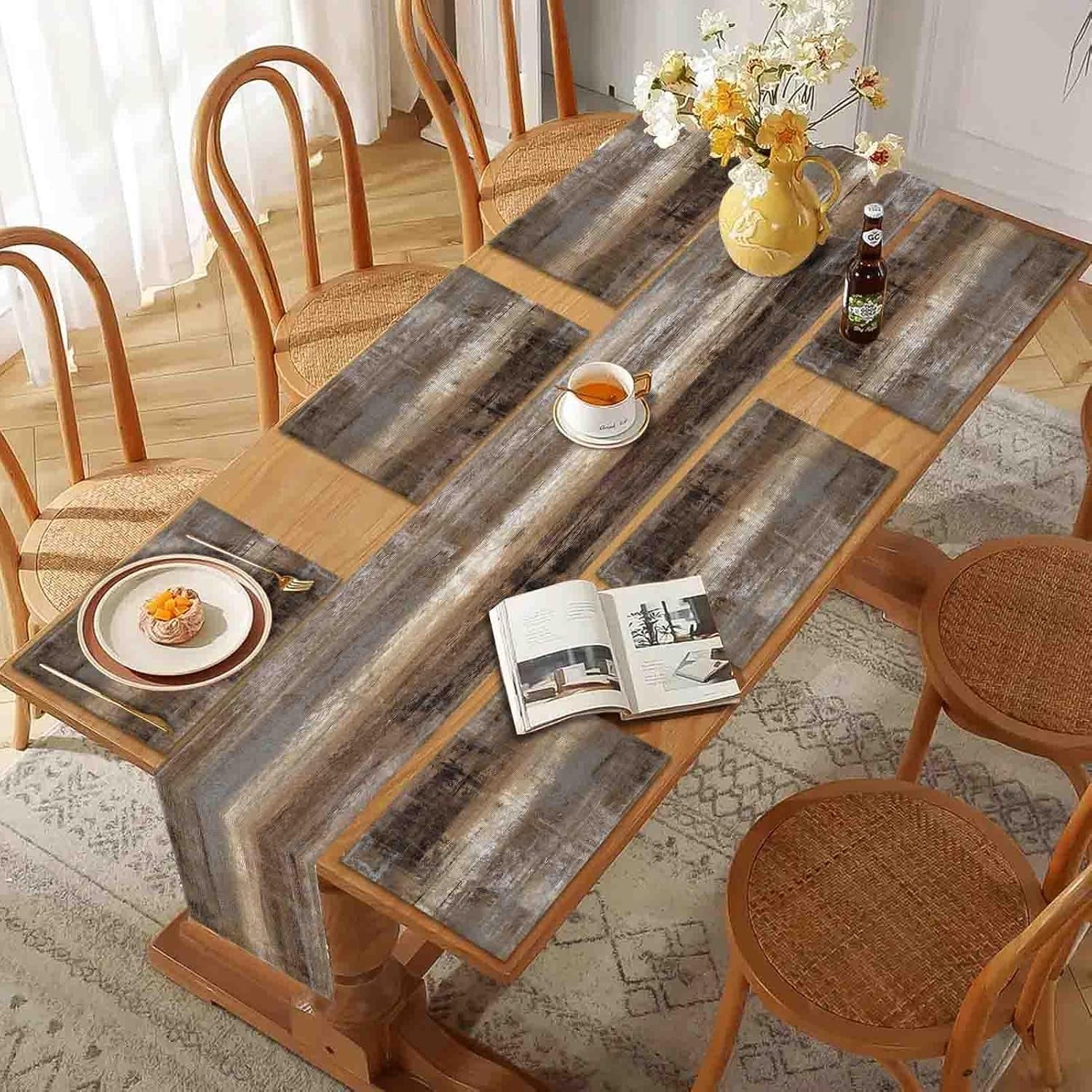 dark-brown-table-runner-and-placemats-set-of-6-pieces-brown-placemat-cloth-place-mats-indoor-for-kitchen-washable-abstract-placemats-linen-material-for-dining-table