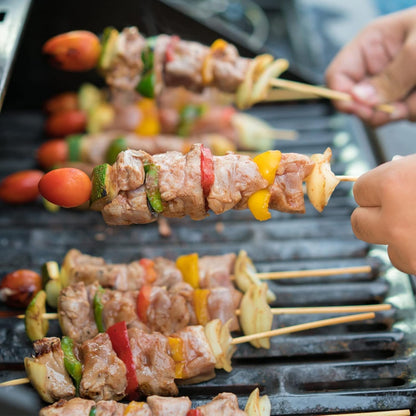 200 PCS Bamboo Skewers, 12 Inch Wooden Skewers for Appetizers Fruit Kebabs | Mini Food Sticks for Barbecue Grilling Burger Sausage, Natural Cocktail Picks for Drinks, Long Toothpicks Tooth Picks6