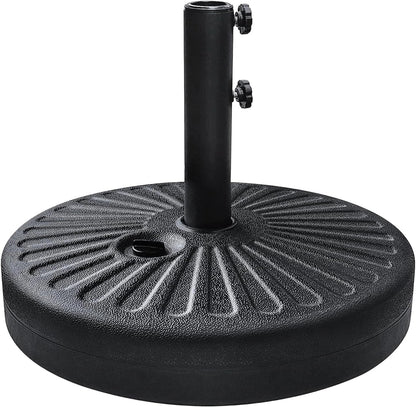 USA 18" 82LBS Capacity Heavy Duty Patio Umbrella Stand, Water or Sand Filled Base, Rust-Free Outdoor Holder with 2 Adjustable Knobs for Backyard, Deck, Lawn, Poolside Fits 1.5"-1.9" Poles1