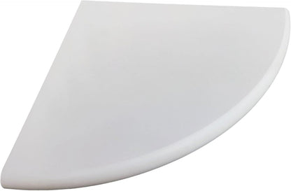 White Marble Corner Shower Shelf for Bathroom, 9'' X 9'' X 0.8'' Faux Marble Corner Shelves for Bathroom Wall Mounted Both Side Polished (1, White)7
