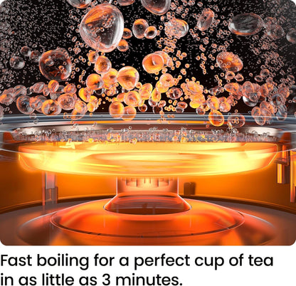 Electric Kettle, 1.8L 1500W, Hot Water Boiler, Removable Lid for Easy Cleaning, Auto Shut Off, Boil-Dry Protection, Stainless Steel Filter, BPA Free, Borosilicate Glass Electric Tea Kettle2