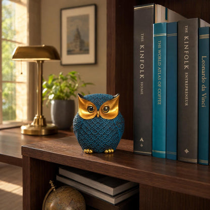 Owl Figurines Home Decor Accents Small Décor Items for Shelf Decorations for Living Room Office, Gifts for Owl Lover (Blue)3
