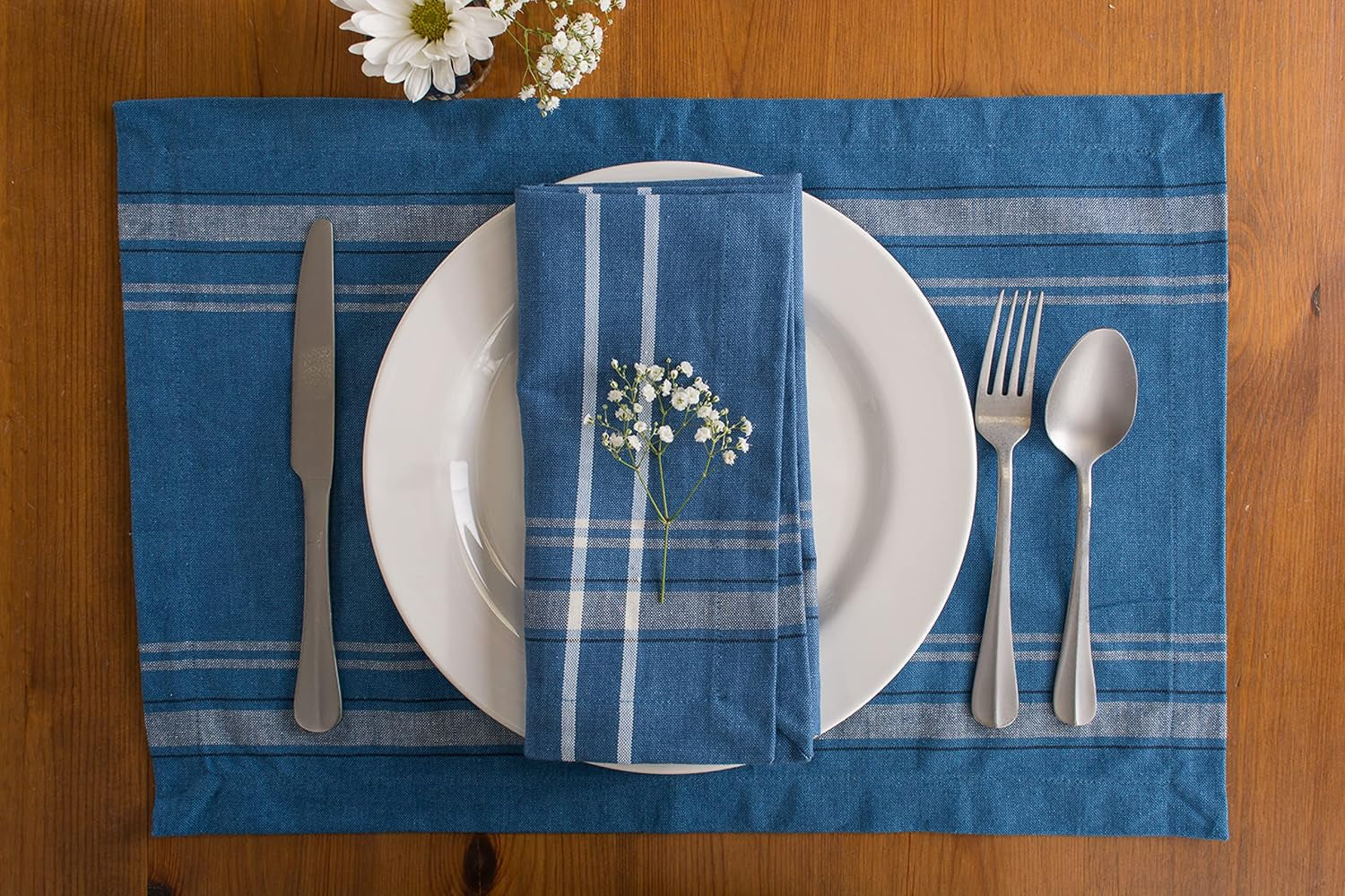 french-stripe-tabletop-collection-farmhouse-style-dining-table-linen-napkin-set-20x20-blue-chambray-6-piece