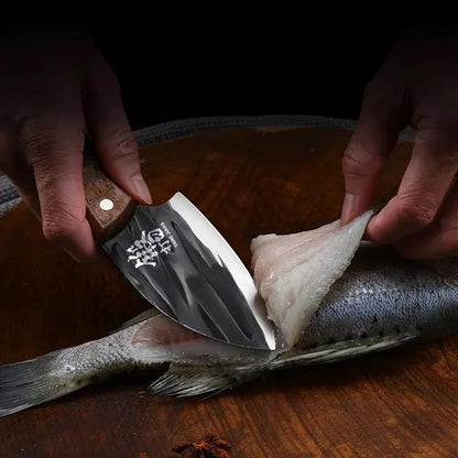Meat Cleaver, Hand-Forged Kitchen Slicing Knives with Sheath Fruit Knives5