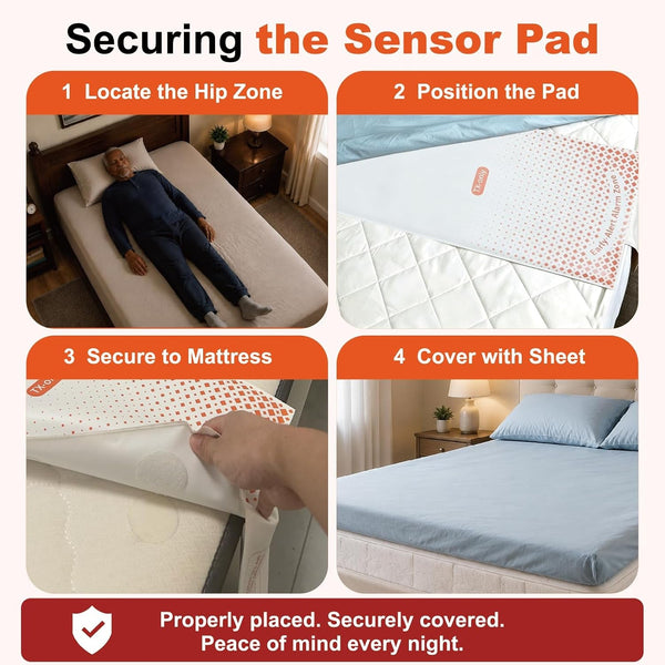 Twin Size Wireless Bed Alarms for Elderly Dementia Patients,Early Alert6