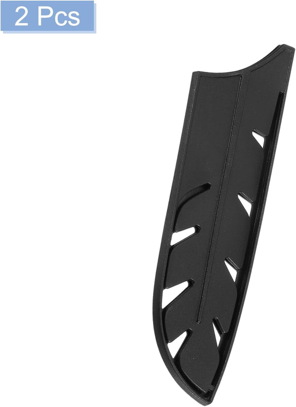 2Pcs Knife Cover Sleeves Blade Edge Guards for 7" Santoku Knife Blade Edge Protector Universal Knife Sheath for Kitchen, Black3