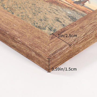 5X7 Collage Picture Frames Set of 2, Rustic Wooden Real Glass Vertical Hanging 3 Opening 5 by 7 Photo Frame, Rustic Brown5