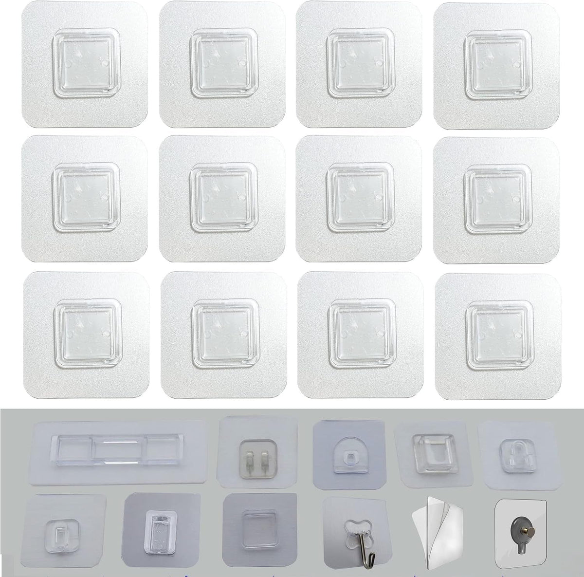 12-pcs-wall-mounted-replacement-sticky-pads-for-kitchen-bathroom-shower-caddy-organizer-rack-holder-nail-free-adhesive-hooks-square