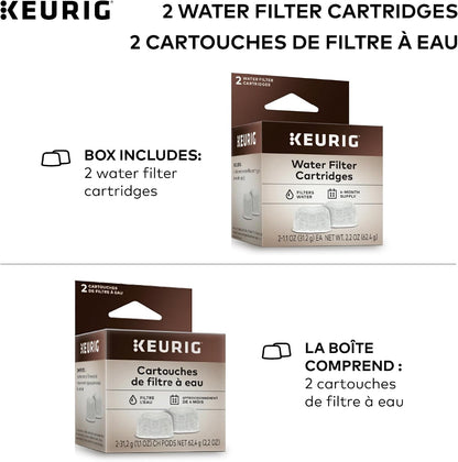 Water Filter Refill Cartridges, Replacement Water Filter Cartridges, Compatible with 2.0 K-Cup Pod Coffee Makers, 2 Count2