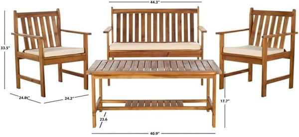 4 Piece Outdoor Seating Set, Durable Patio Furniture with Coordinated Design, Includes Chairs and Table for Relaxation, Stylish Modern Decor for Deck, Patio, Garden or Outdoor Spaces2